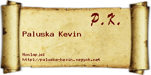 Paluska Kevin névjegykártya